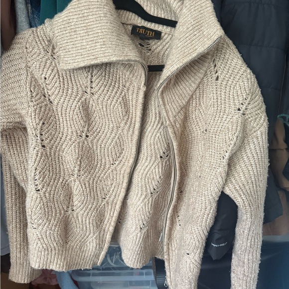 Truth Women's Textured Knit Cardigan - Cream - Picture 1 of 6
